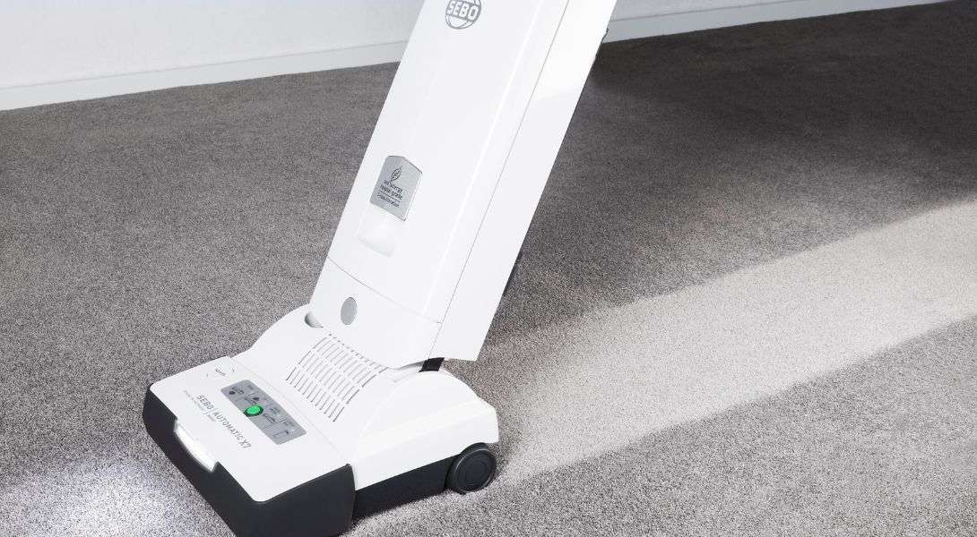 5 SEBO Carpet Cleaner on grey carpet