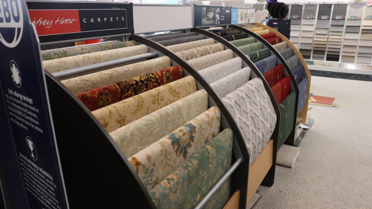 Carpet Stand inside of Floorworld Store
